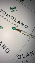 Dije en Oro con Esmeralda Talla Esmeralda