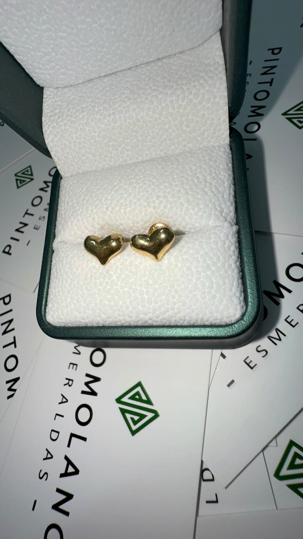 Aretes en Oro Corazón Grande