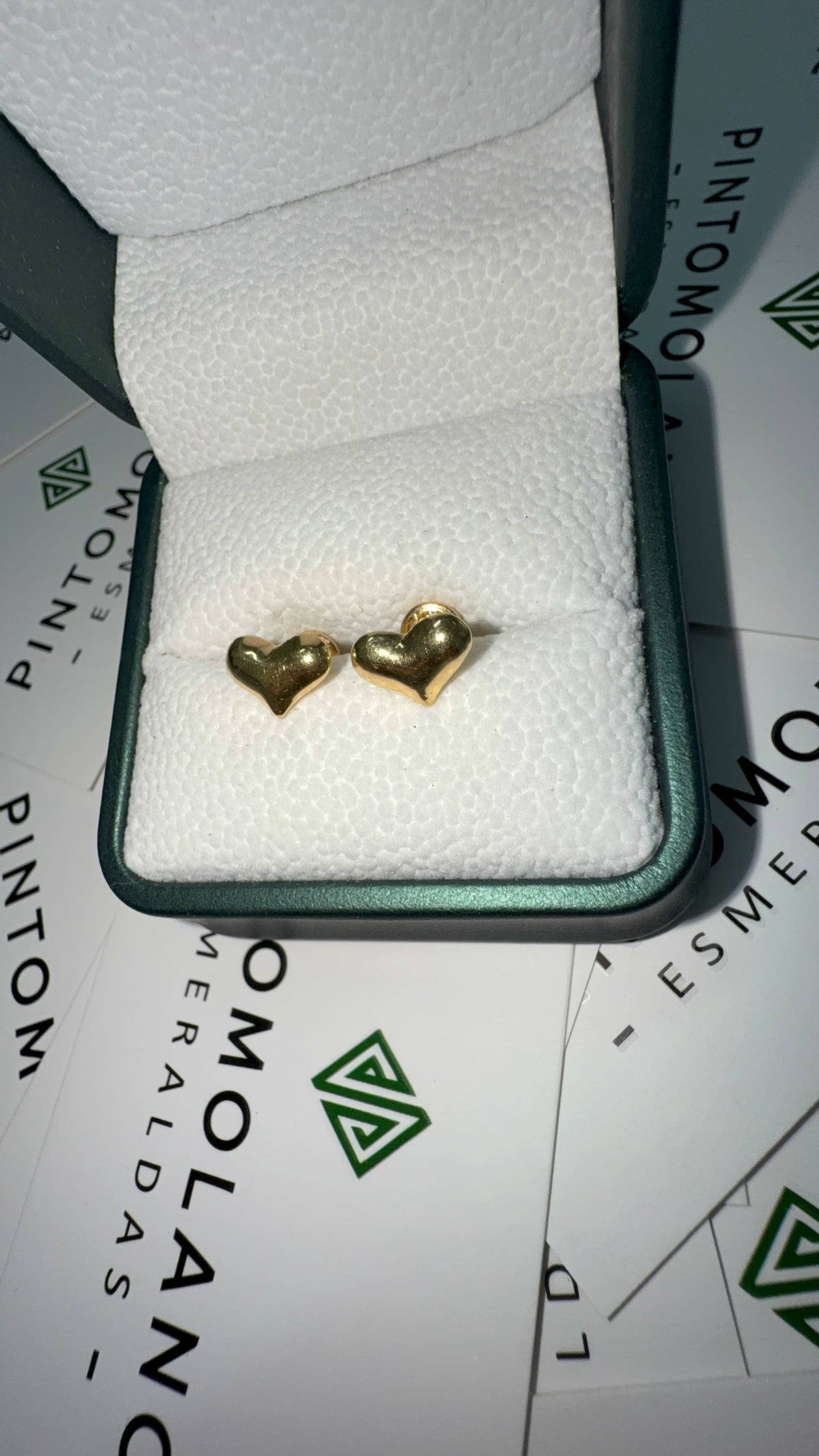 Aretes en Oro Corazón Grande