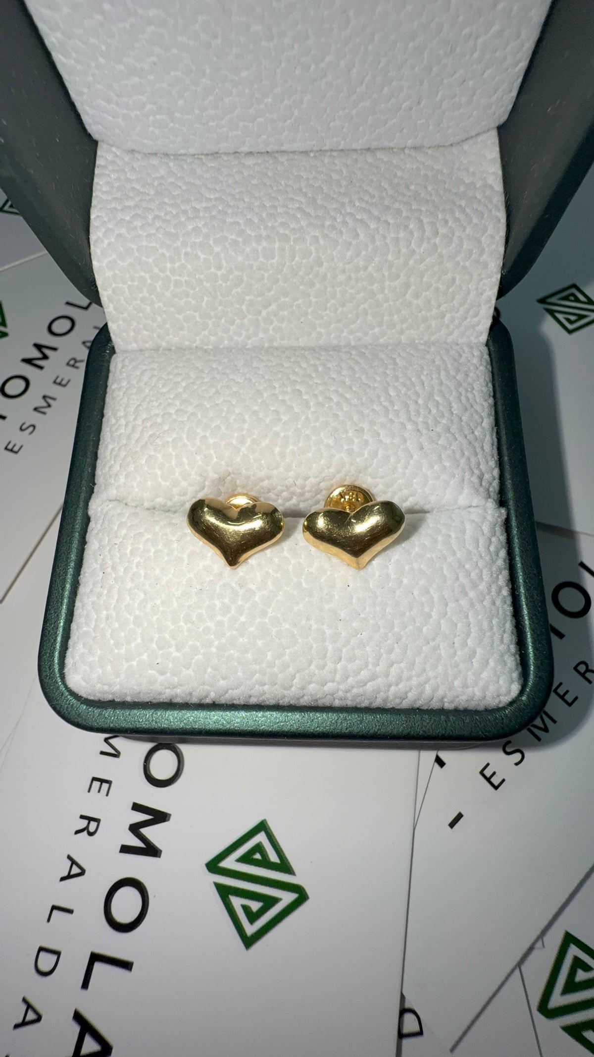 Aretes en Oro Corazón Grande