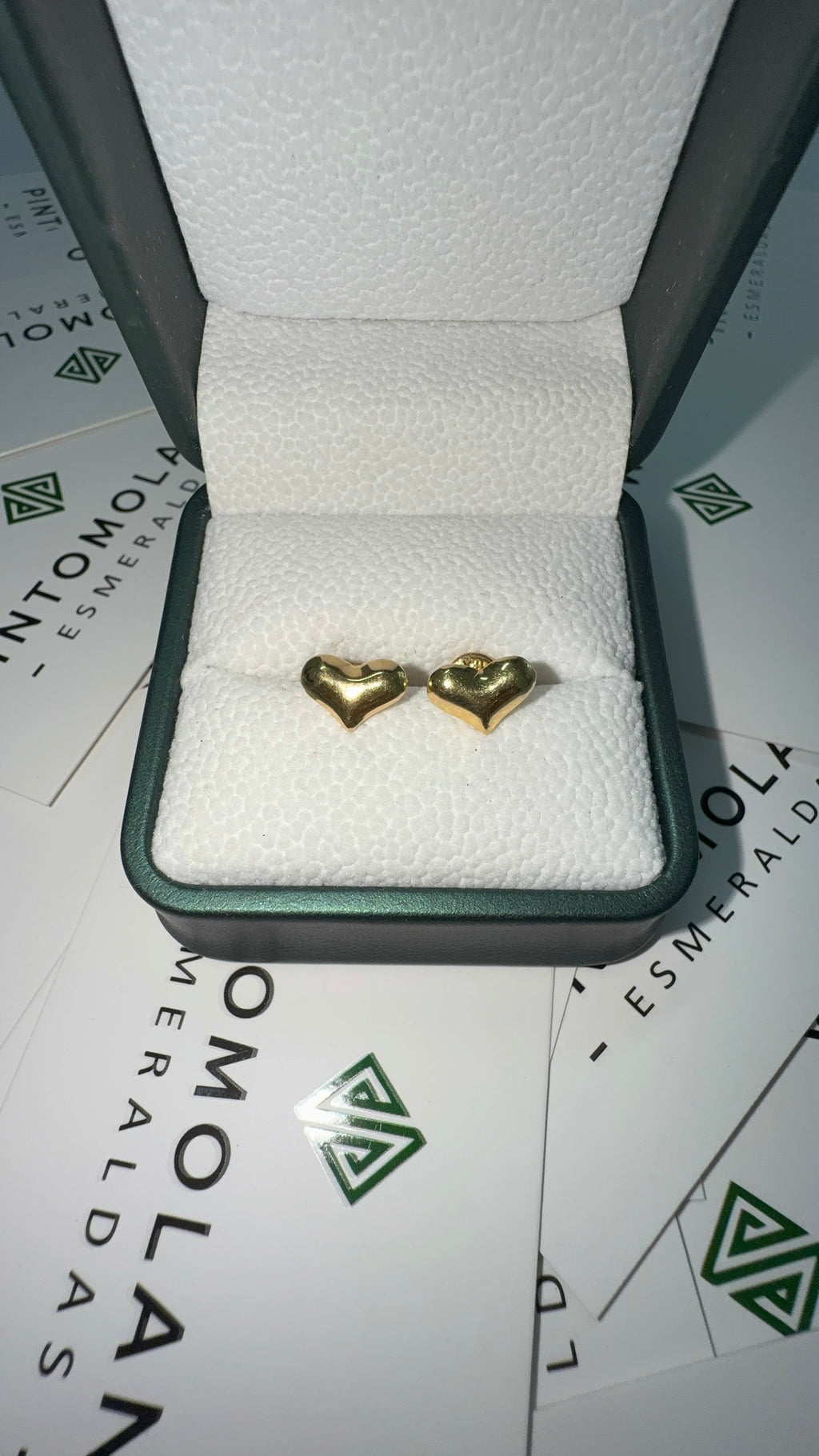 Aretes en Oro Corazón Grande