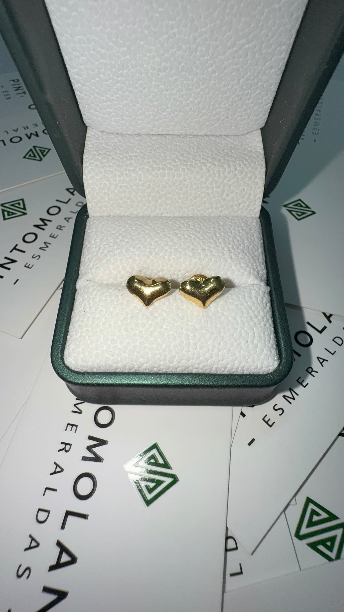 Aretes en Oro Corazón Grande
