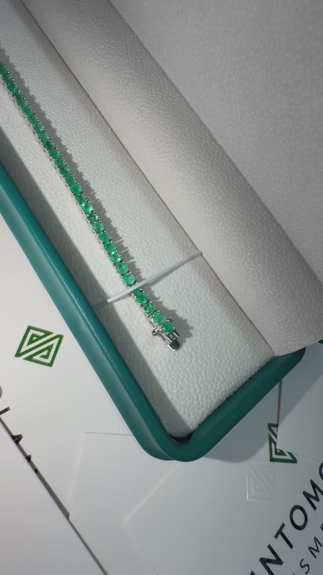 Pulsera tennis Esmeralda 3mm en Plata - Disponible para fabricación