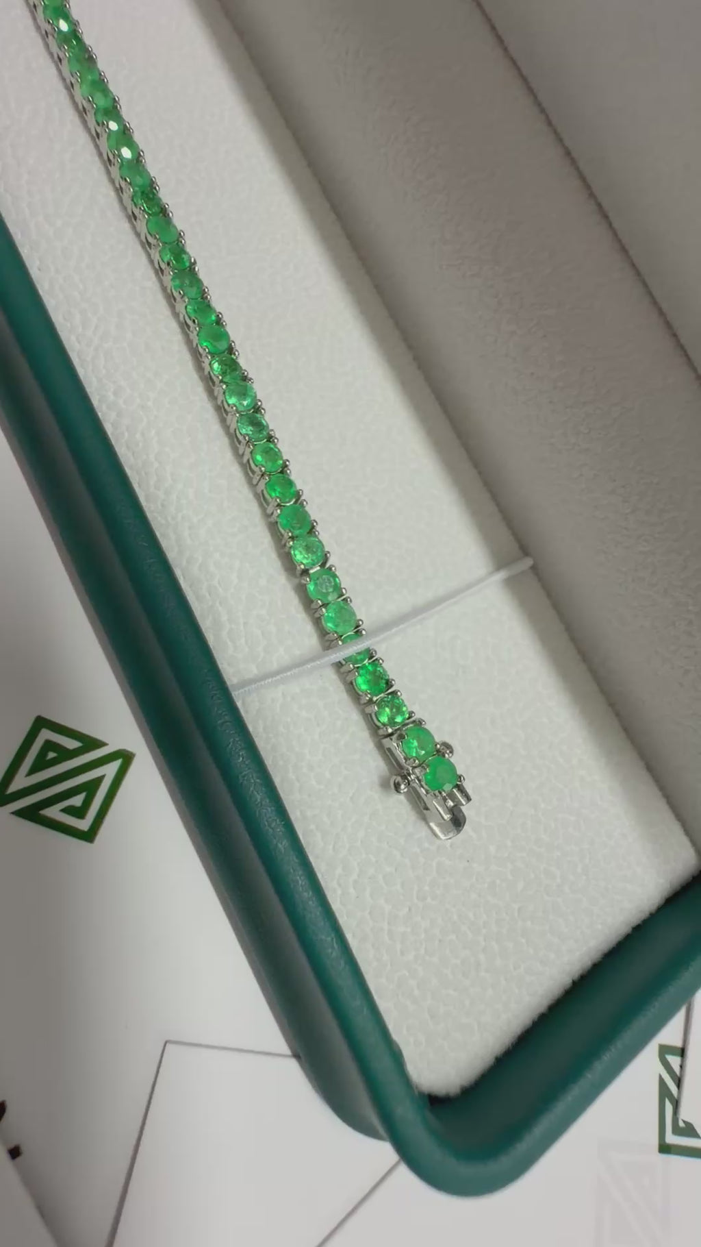 Pulsera tennis Esmeralda 3mm en Plata - Disponible para fabricación