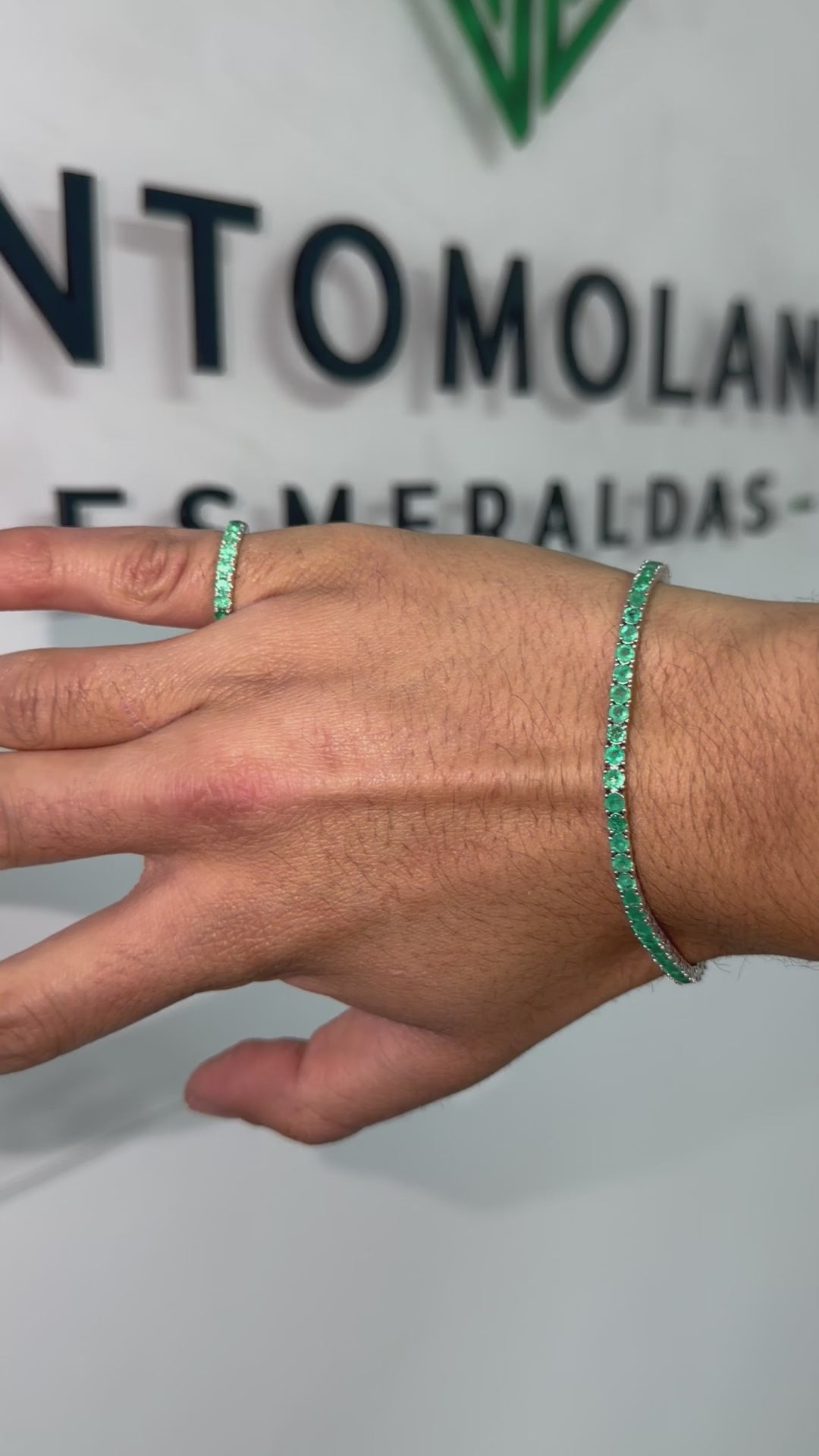 Pulsera tennis Esmeralda 3mm en Plata - Disponible para fabricación